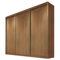 Guarda Roupa Casal Logan 3 Portas 6 Gavetas Cumaru 23 com Nicho Novo Horizonte