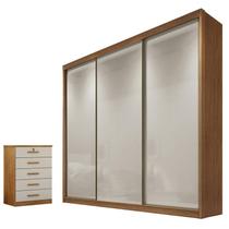 Guarda Roupa Casal Logan e Gaveteiro Suiça Cumaru 25 Fendi - Novo Horizonte Guarda Roupa Casal Logan e Gaveteiro Suiça Cumaru 25 Fendi - Novo Horizonte