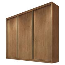 Guarda Roupa Casal Londres 3 Portas 6 Gavetas Cumaru 23 com Nicho Novo Horizonte