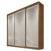 Guarda Roupa Casal Londres 3 Portas 8 Gavetas Cumaru 25 Fendi Novo Horizonte