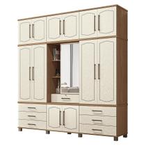 Guarda Roupa Casal Londres Capelinha 13.7 13 Portas 7 Gavetas com Espelho - Santos Andirá