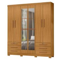 Guarda Roupa Casal Londres Carvalho Americano com Espelho - Incorplac Guarda Roupa Casal Londres Carvalho Americano com Espelho - Incorplac