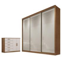 Guarda Roupa Casal Londres Com Nicho E Cômoda Seul Cumaru 25 Fendi - Novo Horizonte Guarda Roupa Casal Londres Com Nicho E Cômoda Seul Cumaru 25 Fendi - Novo Horizonte