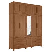 Guarda Roupa Casal Londres Triplex 11 Portas 6 Gavetas com Espelho - Santos Andirá