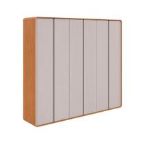 Guarda-Roupa Casal Loop 100% MDF 6 PT 6 GV Amêndoa e Off White