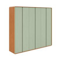 Guarda-Roupa Casal Loop 100% MDF 6 PT 6 GV Amêndoa e Sálvia