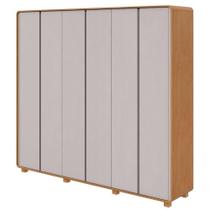 Guarda Roupa Casal Loop 6 Portas de Bater 6 Gavetas Amendoa Clean-off White Guarda Roupa Casal Loop 6 Portas de Bater 6 Gavetas Amendoa Clean-off White