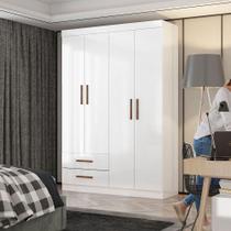 Guarda Roupa Casal Lu 4 Portas 2 Gavetas Carioca Móveis Branco Guarda Roupa Casal Lu 4 Portas 2 Gavetas Carioca Móveis Branco