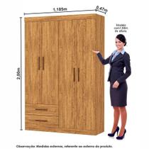 Guarda Roupa Casal Lu 4 Portas 2 Gavetas Carioca Móveis Cinamomo Guarda Roupa Casal Lu 4 Portas 2 Gavetas Carioca Móveis Cinamomo