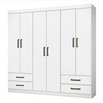 Guarda Roupa Casal Lu 6 Portas 4 Gavetas Branco Guarda Roupa Casal Lu 6 Portas 4 Gavetas Branco