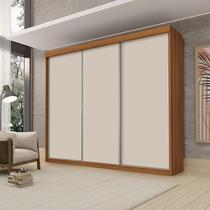 Guarda Roupa Casal Luxo Florença 100% Mdf c/ 3 Portas de Correr 5 Gavetas -Trilhos em Alumínio - Luapa - Carvalho/Off Guarda Roupa Casal Luxo Florença 100% Mdf c/ 3 Portas de Correr 5 Gavetas -Trilhos em Alumínio - Luapa - Carvalho/Off