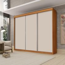 Guarda Roupa Casal Luxo Florença 100% Mdf c/ 3 Portas de Correr 5 Gavetas -Trilhos em Alumínio - Luapa - Freijó/Off Guarda Roupa Casal Luxo Florença 100% Mdf c/ 3 Portas de Correr 5 Gavetas -Trilhos em Alumínio - Luapa - Freijó/Off