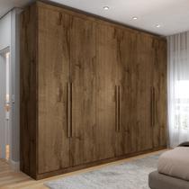 Guarda-Roupa Casal Madalena 6 Portas 6 Gavetas 100% Mdf Brauna - Panorama Móveis Guarda-Roupa Casal Madalena 6 Portas 6 Gavetas 100% Mdf Brauna - Panorama Móveis