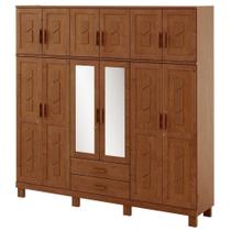 Guarda Roupa Casal Madeira Macica Taeda 12 Portas 225 cm 1242C Festra Guarda Roupa Casal Madeira Macica Taeda 12 Portas 225 cm 1242C Festra