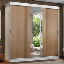 Guarda-Roupa Casal Madesa Reno 3 Portas de Correr com Espelho B