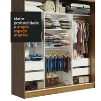Guarda-roupa Casal Madesa Reno 3 Portas De Correr Com Espelho Rustic/Cinza