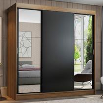Guarda-Roupa Casal Madesa Reno 3 Portas de Correr com Espelhos Guarda-Roupa Casal Madesa Reno 3 Portas de Correr com Espelhos