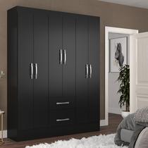 Guarda-Roupa Casal Magistral 6 Portas 2 Gavetas Preto Guarda-Roupa Casal Magistral 6 Portas 2 Gavetas Preto
