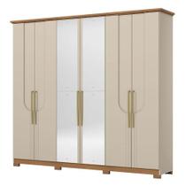 Guarda Roupa Casal Magnus 6 Portas Areia - Henn