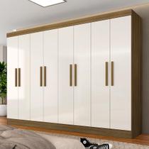 Guarda Roupa Casal Mariah 8 Portas Boreal/off White - Móveis Arapongas