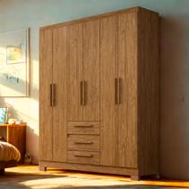 Guarda-Roupa Casal Martine 6 Portas 3 Gavetas Wood - Pnr Móveis Guarda-Roupa Casal Martine 6 Portas 3 Gavetas Wood - Pnr Móveis