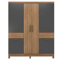 Guarda Roupa Casal Máua Amêndola Grafito Prime - Demóbile Guarda Roupa Casal Máua Amêndola Grafito Prime - Demóbile