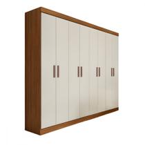 Guarda-Roupa Casal Maxel Paris 8 Portas MDP Cinamomo/Off White