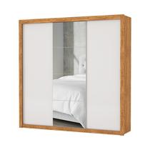 Guarda Roupa Casal Maxi Plus Com Espelho 3 Portas De Correr 4 Gavetas Cabideiros E Prateleiras Roupeiro Grande Moderno Para Quarto Organizador