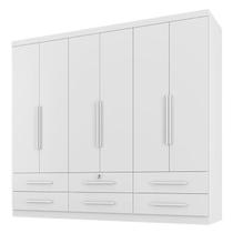 Guarda Roupa Casal Maximus Plus 6 Portas Branco Zanzini Guarda Roupa Casal Maximus Plus 6 Portas Branco Zanzini