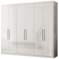 Guarda Roupa Casal MDF 06 Portas 62080 Branco Demobile
