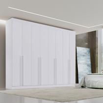 Guarda-Roupa Casal MDF 08 Portas Império Branco