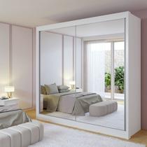 Guarda Roupa Casal MDF 2 Portas com Espelho 6 Gavetas California