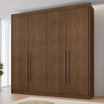 Guarda Roupa Casal MDF 4 Portas 4 Gavetas Bergamo
