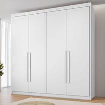 Guarda Roupa Casal MDF 4 Portas 4 Gavetas Bergamo