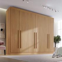 Guarda Roupa Casal MDF 6 Portas 6 Gavetas Paris Plus Marrom/Cinamomo