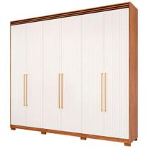 Guarda-Roupa Casal MDF 6 Portas Bater 5 Gavetas Aurora Panan Guarda-Roupa Casal MDF 6 Portas Bater 5 Gavetas Aurora Panan