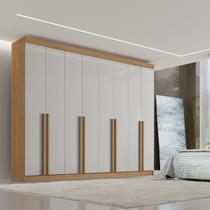 Guarda-Roupa Casal MDF 8 Portas Império Cinamomo/Off White Guarda-Roupa Casal MDF 8 Portas Império Cinamomo/Off White
