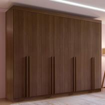 Guarda-Roupa Casal MDF 8 Portas Império Marrom/Castanho