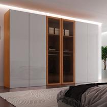 Guarda-Roupa Casal MDF com 6 Portas e 6 Gavetas Vision Reflecta Marrom/Marrome/Off White Guarda-Roupa Casal MDF com 6 Portas e 6 Gavetas Vision Reflecta Marrom/Marrome/Off White