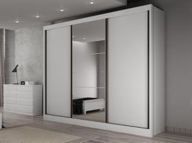 Guarda-Roupa Casal MDF com Espelho 3 Portas 6 Gavetas Soberano