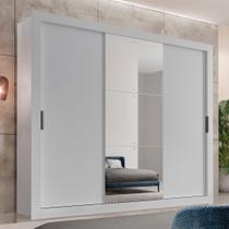 Guarda Roupa Casal MDF com Espelho 3 Portas de Correr Gênesis Espresso Móveis Guarda Roupa Casal MDF com Espelho 3 Portas de Correr Gênesis Espresso Móveis