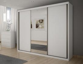 Guarda Roupa Casal MDF Vegas 3 Portas 6 Gavetas com Espelho