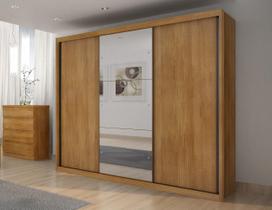 Guarda-Roupa Casal MDF Vegas 3Pts 6Gav com Espelho