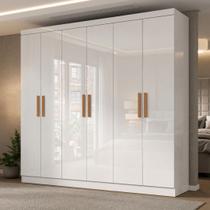 Guarda Roupa Casal MDP 6 Portas 2 Gavetas Slim
