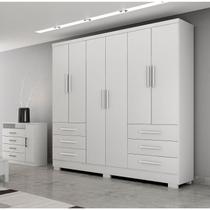 Guarda Roupa Casal MDP Dakar 6PTS 6GAV Branco