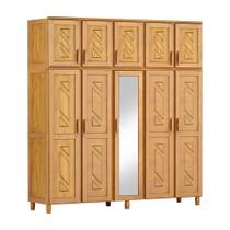 Guarda-roupa Casal Mel 10 Portas Espelho 3 Gavetas