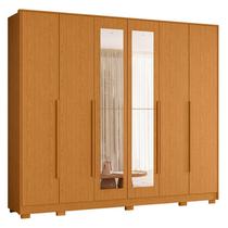 Guarda Roupa Casal Mercure com Espelho 06 portas Cinamomo - Móveis Albatroz Guarda Roupa Casal Mercure com Espelho 06 portas Cinamomo - Móveis Albatroz