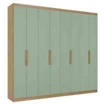 Guarda Roupa Casal Milan 8 Portas Capuccino Menta Acetinado - Thb Guarda Roupa Casal Milan 8 Portas Capuccino Menta Acetinado - Thb