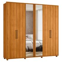 Guarda Roupa Casal Miro 6 Portas Com Espelho 250 cm Madetec Guarda Roupa Casal Miro 6 Portas Com Espelho 250 cm Madetec