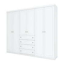 Guarda-Roupa Casal Mississipi 6 PT 4 GV Branco